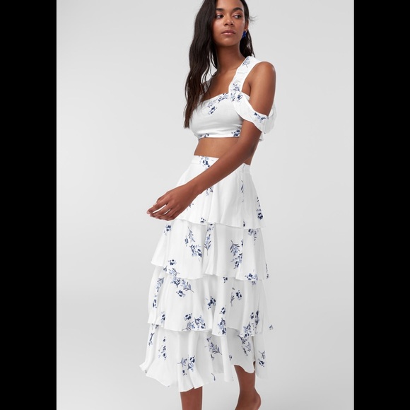 Anthropologie Dresses & Skirts - New Trendyol tiered ruffle midi skirt